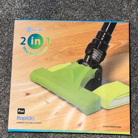 rollibot Other - ROLLIBOT 2-in-1 Vacuum Floor Tool Mop Attachment - Blue Accents